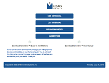 Tablet Screenshot of legacyhealth.igreentree.com
